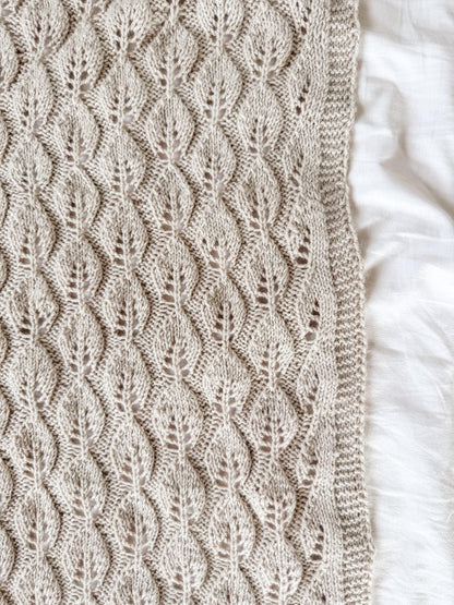 Leaf Baby Blanket Knitting Pattern