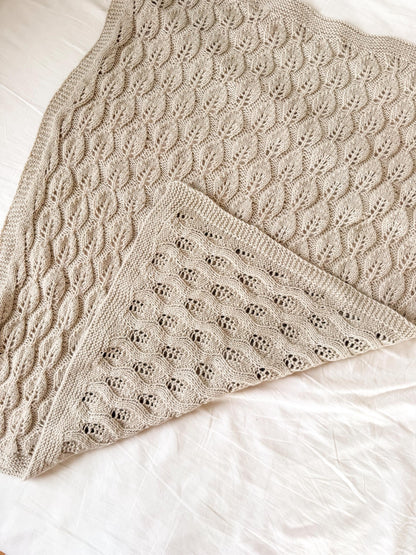 Leaf Baby Blanket Knitting Pattern