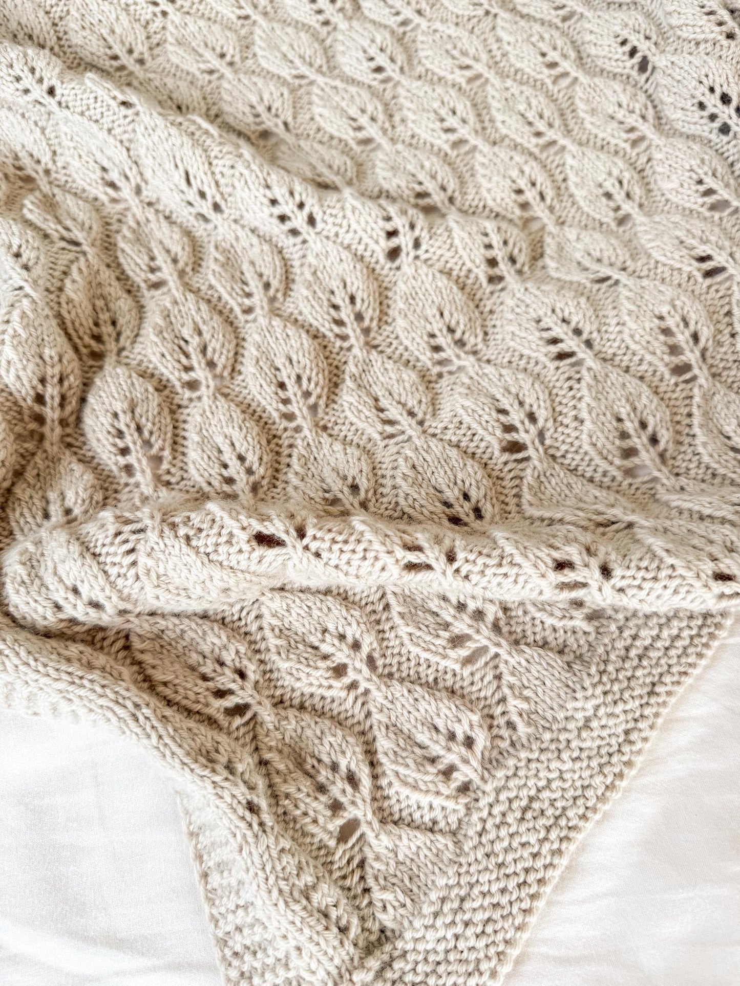 Leaf Baby Blanket Knitting Pattern