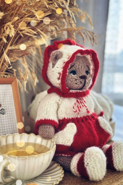 Teddy Bear With Little Heart Outfit Knitting Pattern