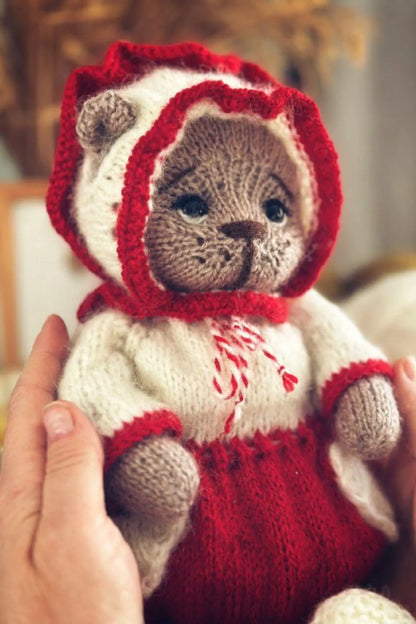 Teddy Bear With Little Heart Outfit Knitting Pattern