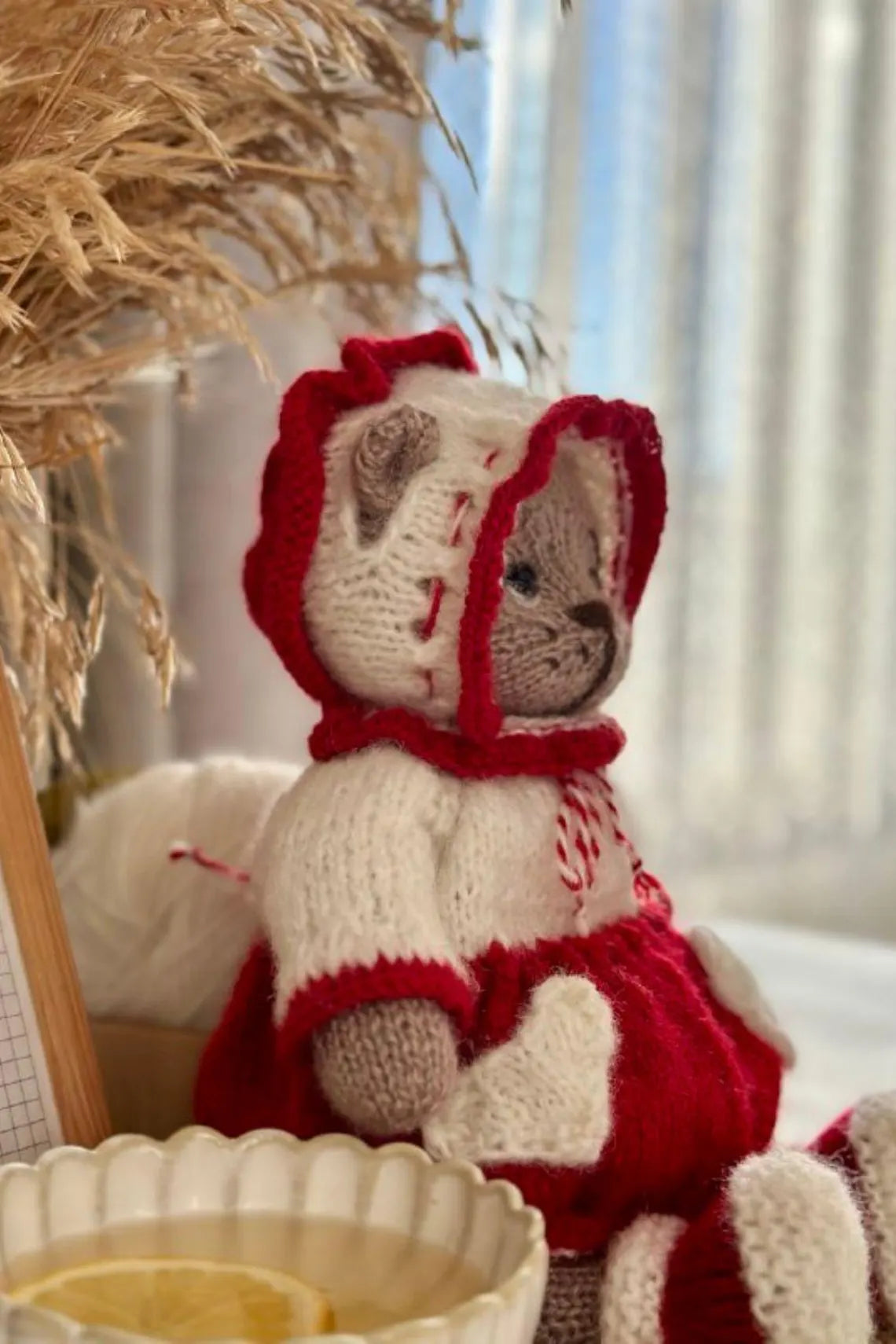 Teddy Bear With Little Heart Outfit Knitting Pattern