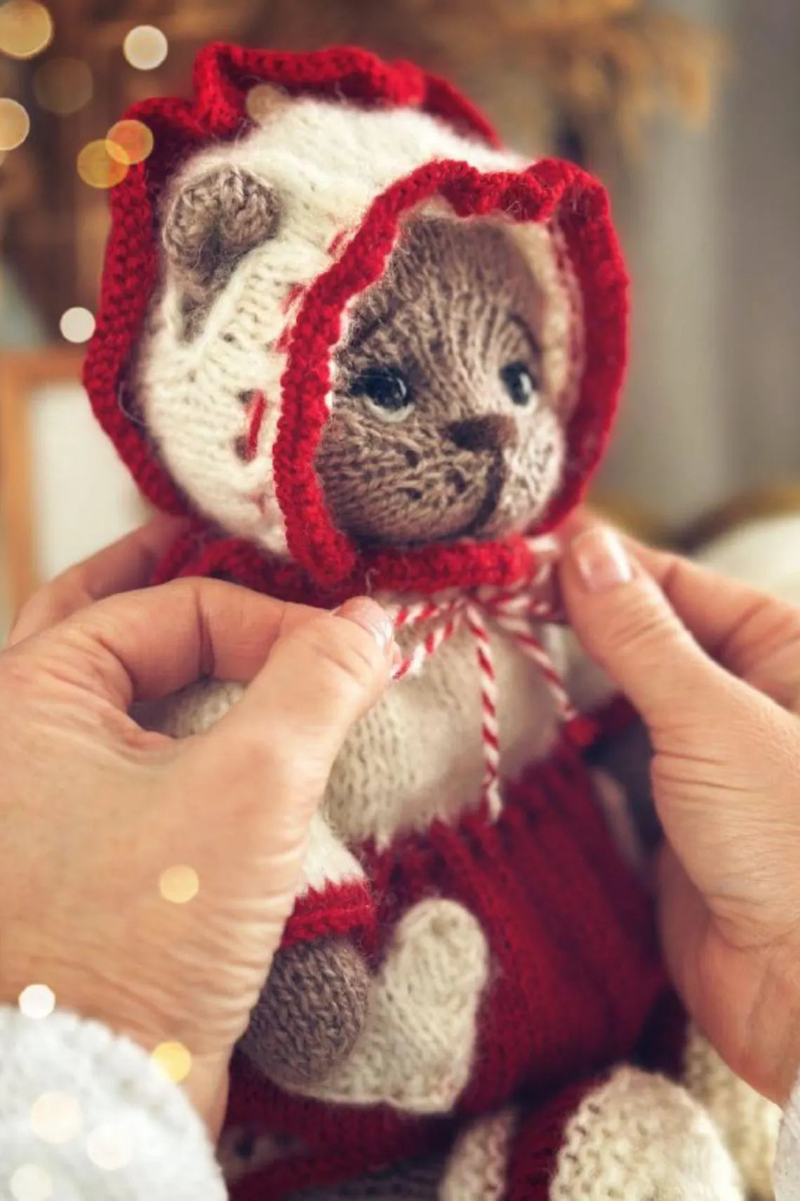 Teddy Bear With Little Heart Outfit Knitting Pattern