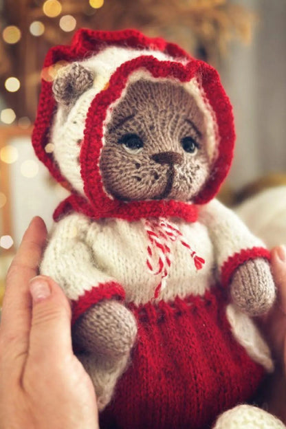 Teddy Bear With Little Heart Outfit Knitting Pattern