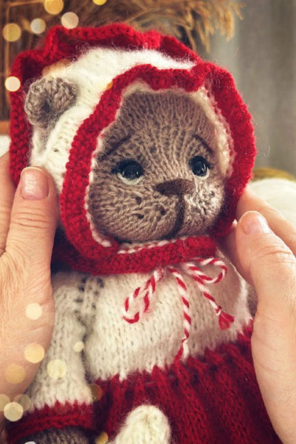 Teddy Bear With Little Heart Outfit Knitting Pattern
