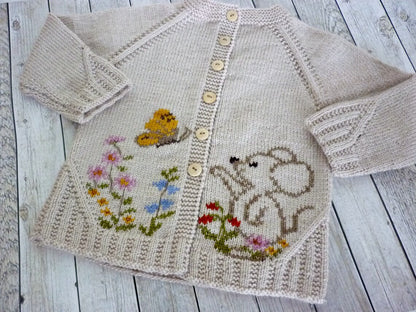 Whimsical Baby Cardigan Knitting Pattern