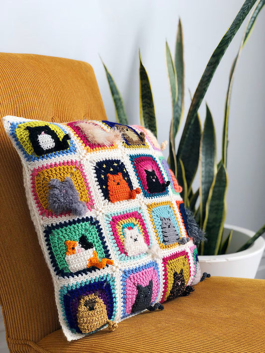 Many Cats Square Crochet Pattern