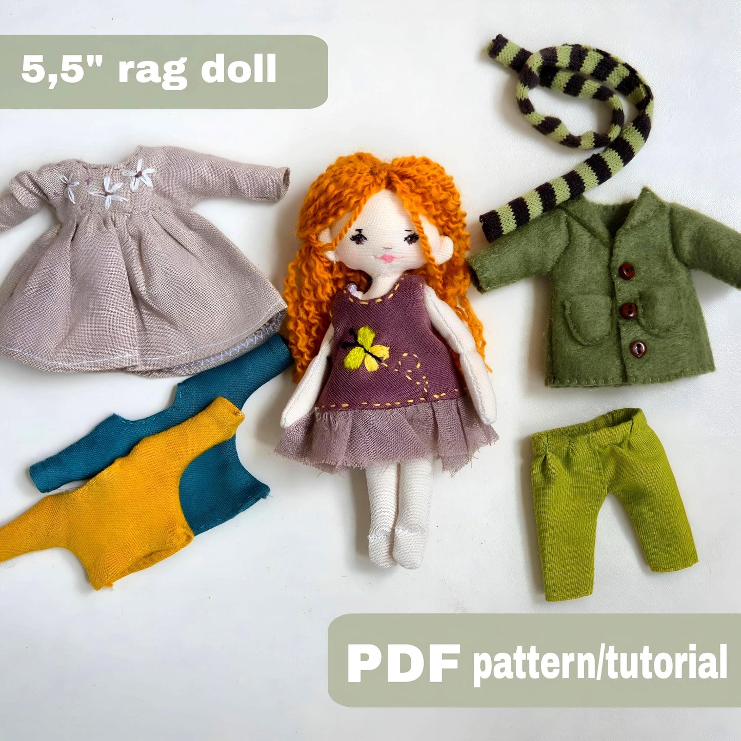 Mini Rag Doll Sewing Pattern
