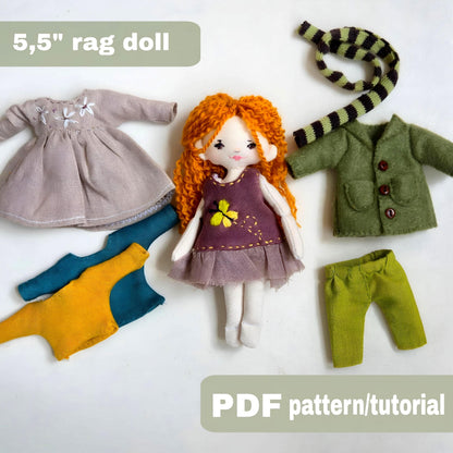 Mini Rag Doll Sewing Pattern