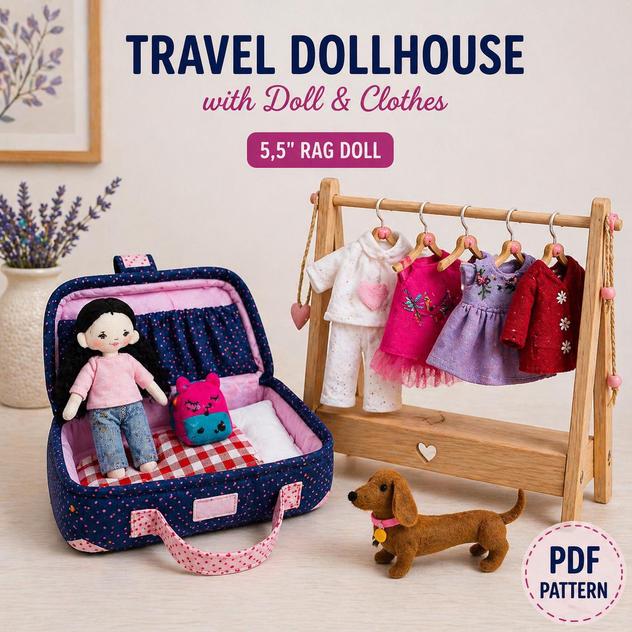 Mini Travel Dollhouse Sewing Pattern