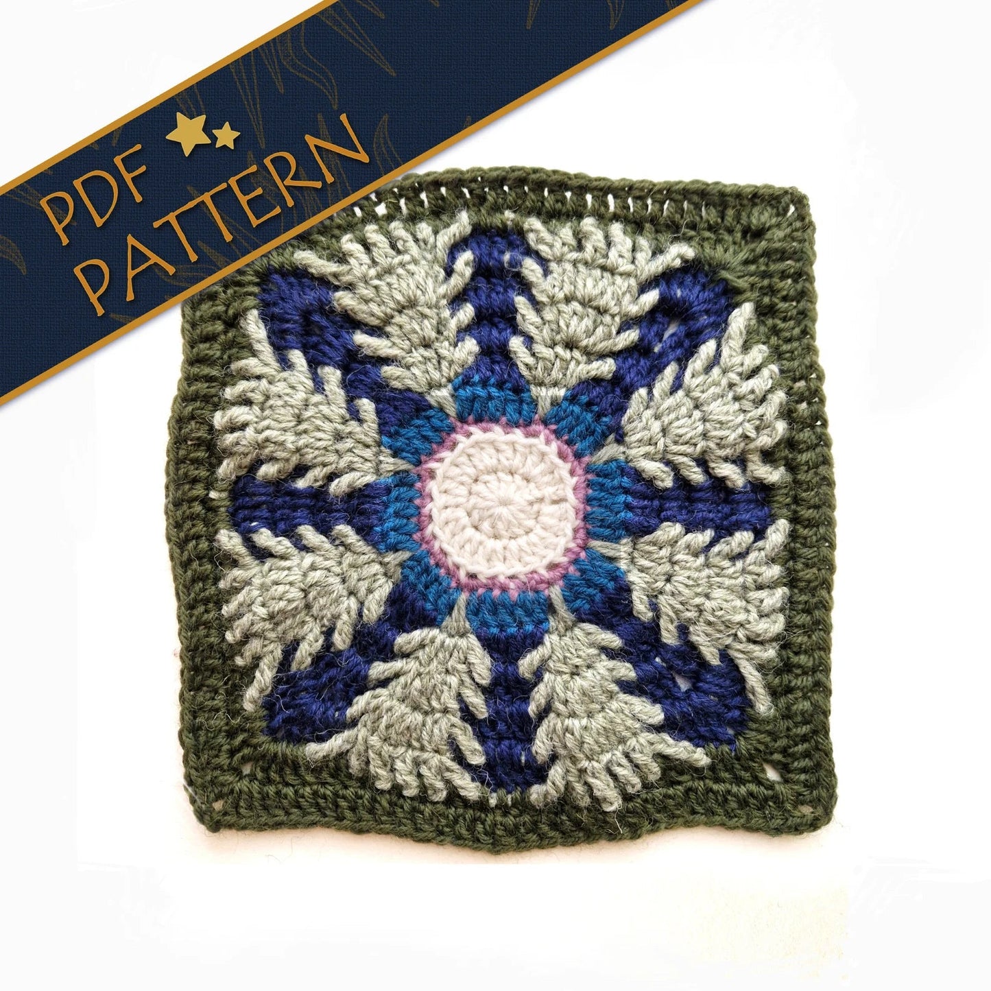 Moonlit Forest Granny Square Crochet Pattern