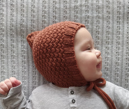 Mossy Pixie Baby Hat Knitting Pattern
