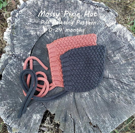 Mossy Pixie Baby Hat Knitting Pattern
