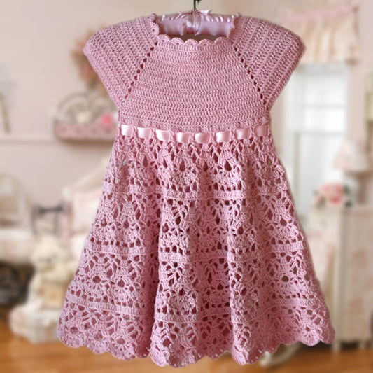 Pink Lace Dress Crochet Pattern