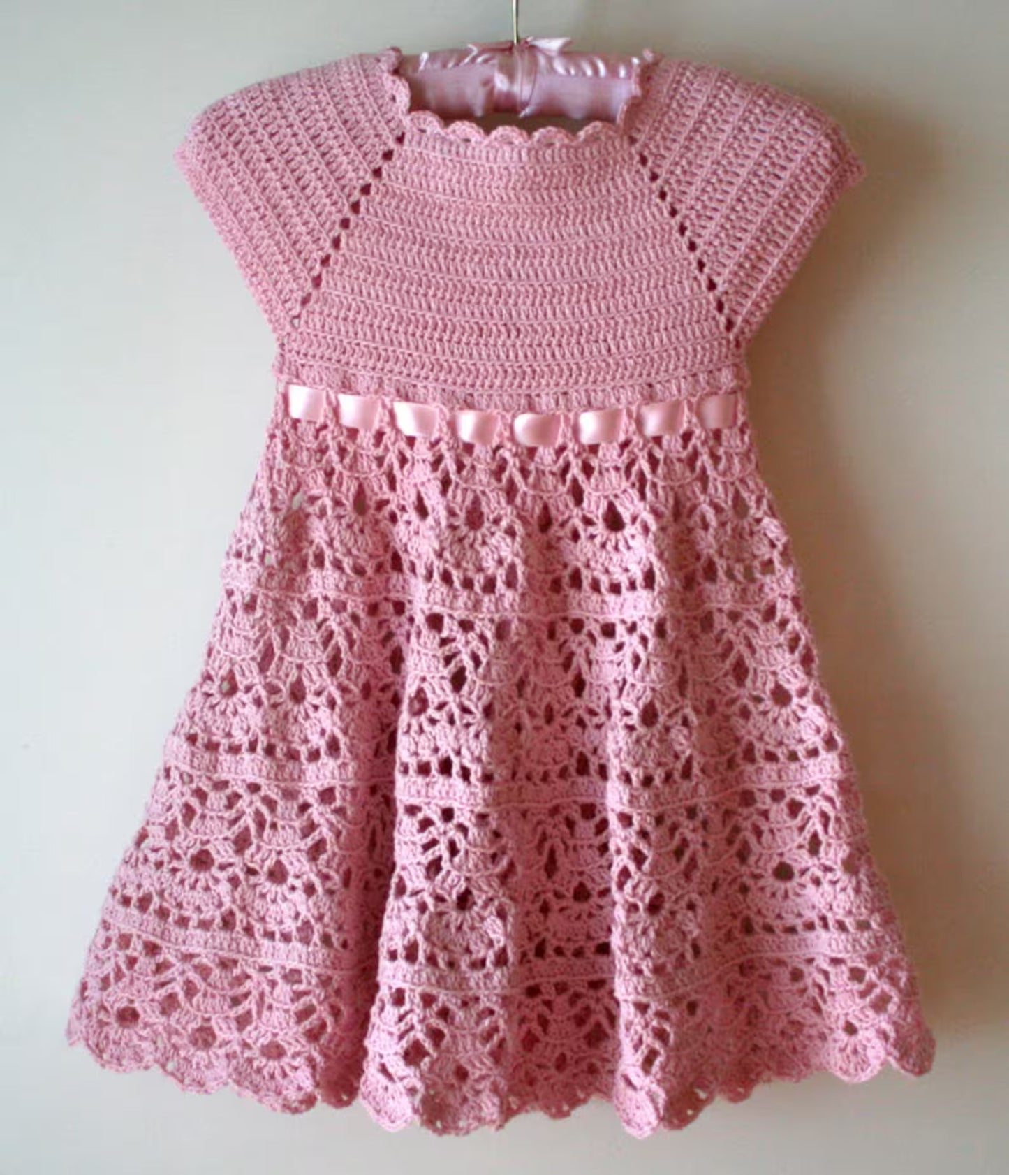 Pink Lace Dress Crochet Pattern