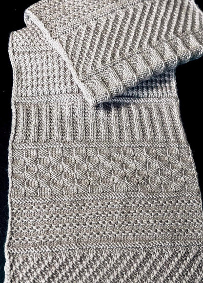 Reversible Textured Scarf Knitting Pattern