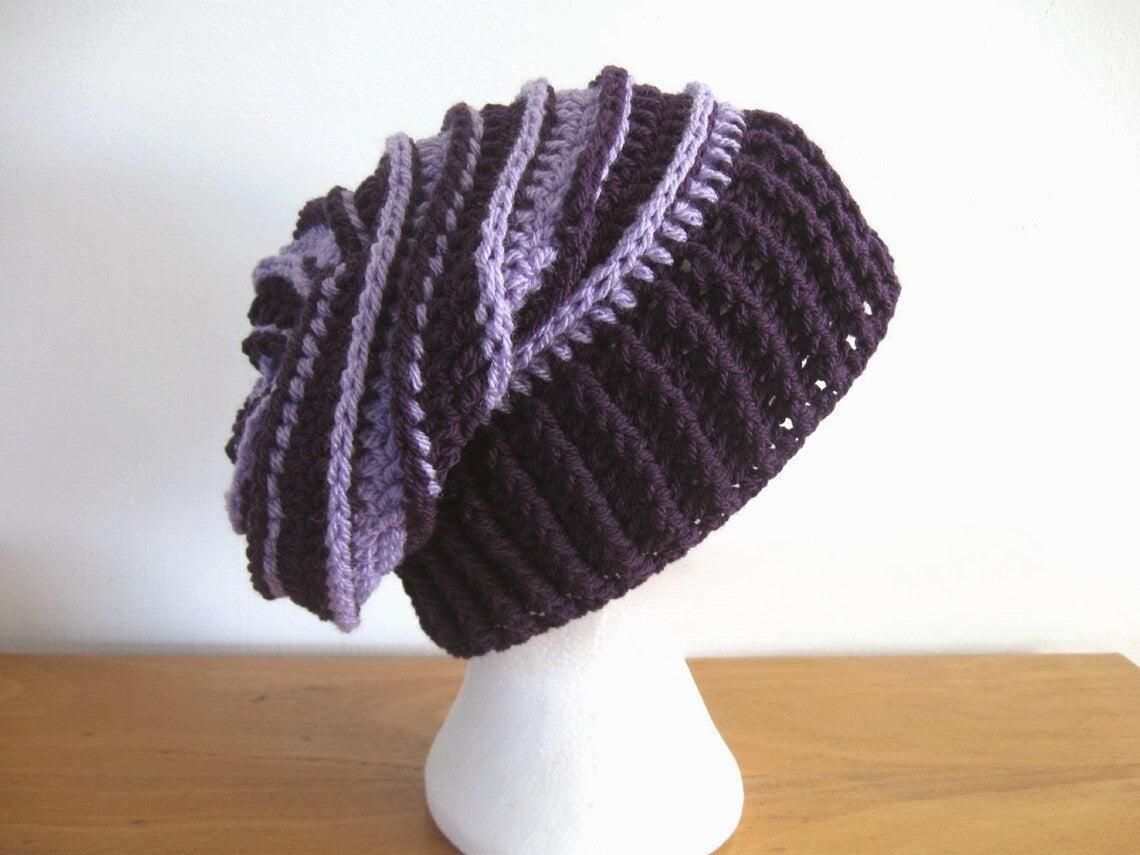 Riptide Slouch Hat Crochet Pattern