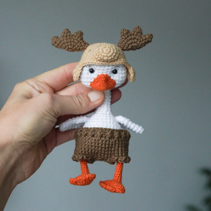 Stuffed Goose With Cute Outfit Crochet Pattern