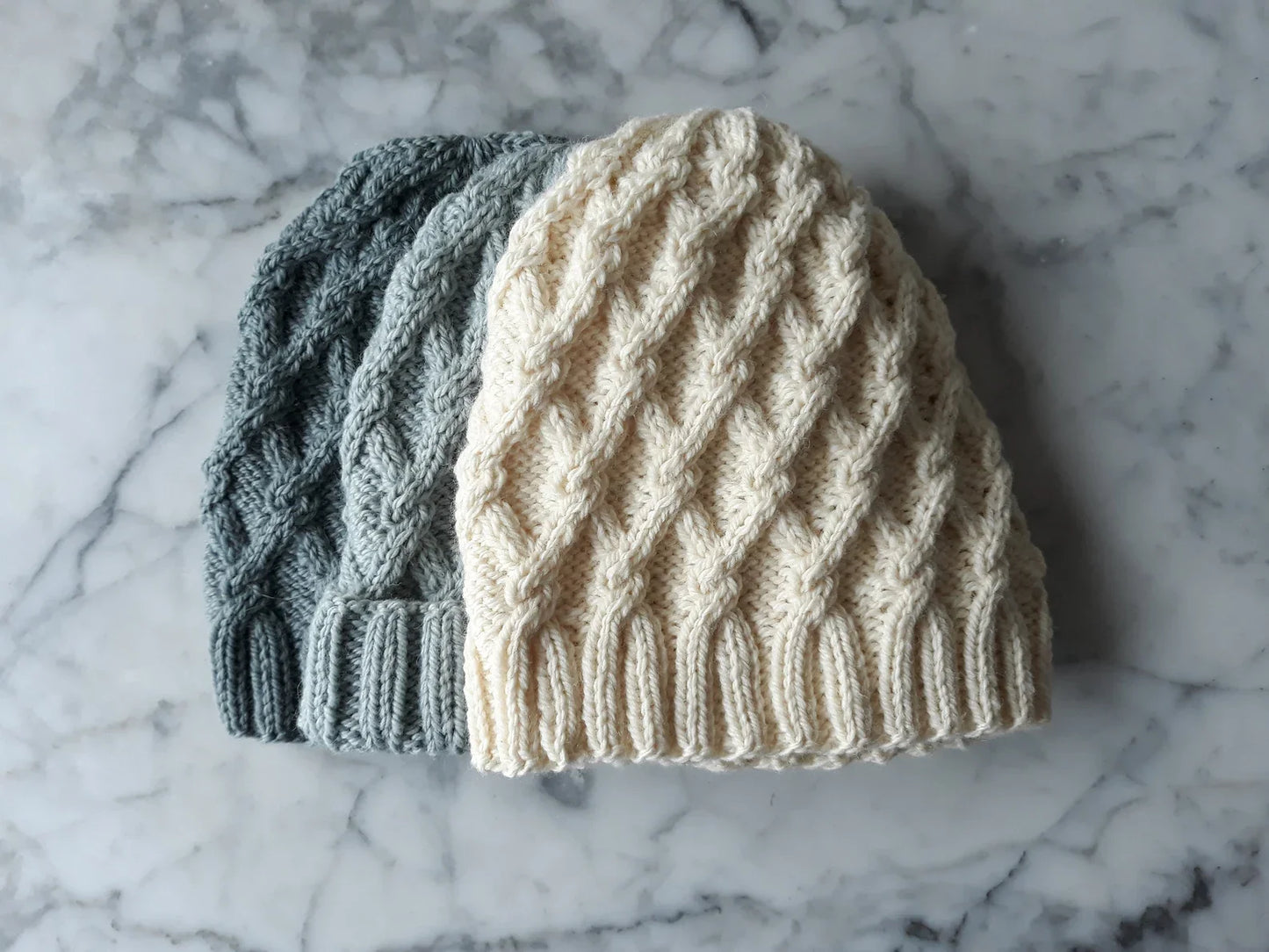Salthill Aran Cable Beanie Knitting Pattern