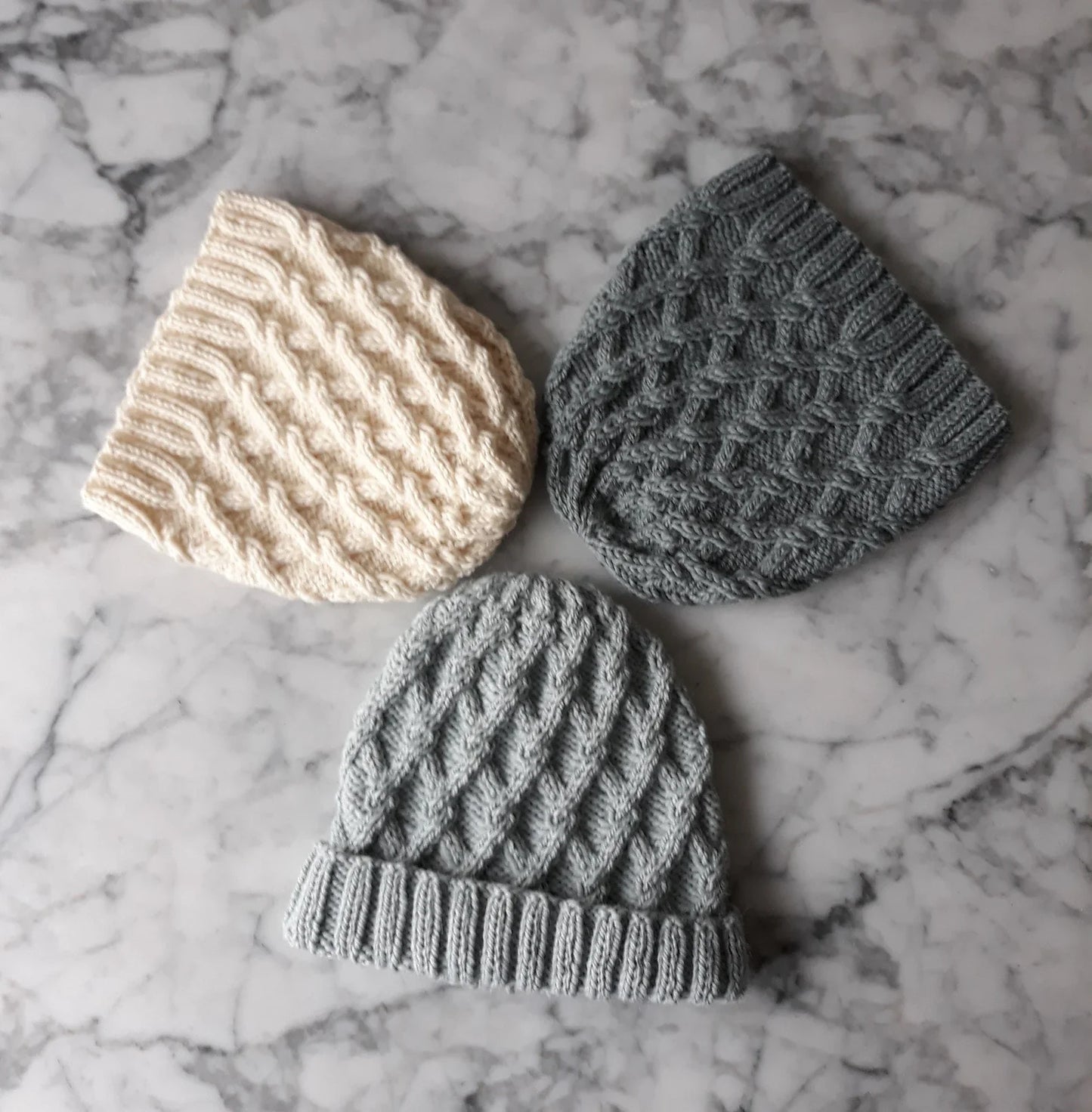 Salthill Aran Cable Beanie Knitting Pattern