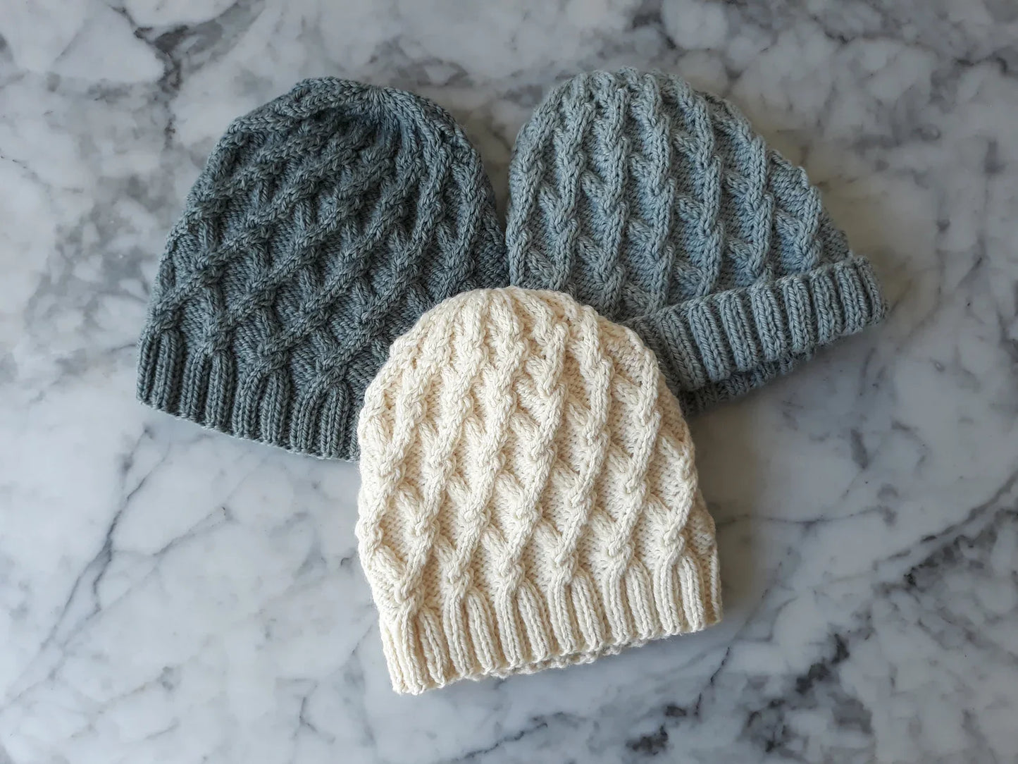 Salthill Aran Cable Beanie Knitting Pattern