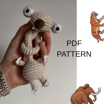 Sid the Sloth Amigurumi Crochet Pattern