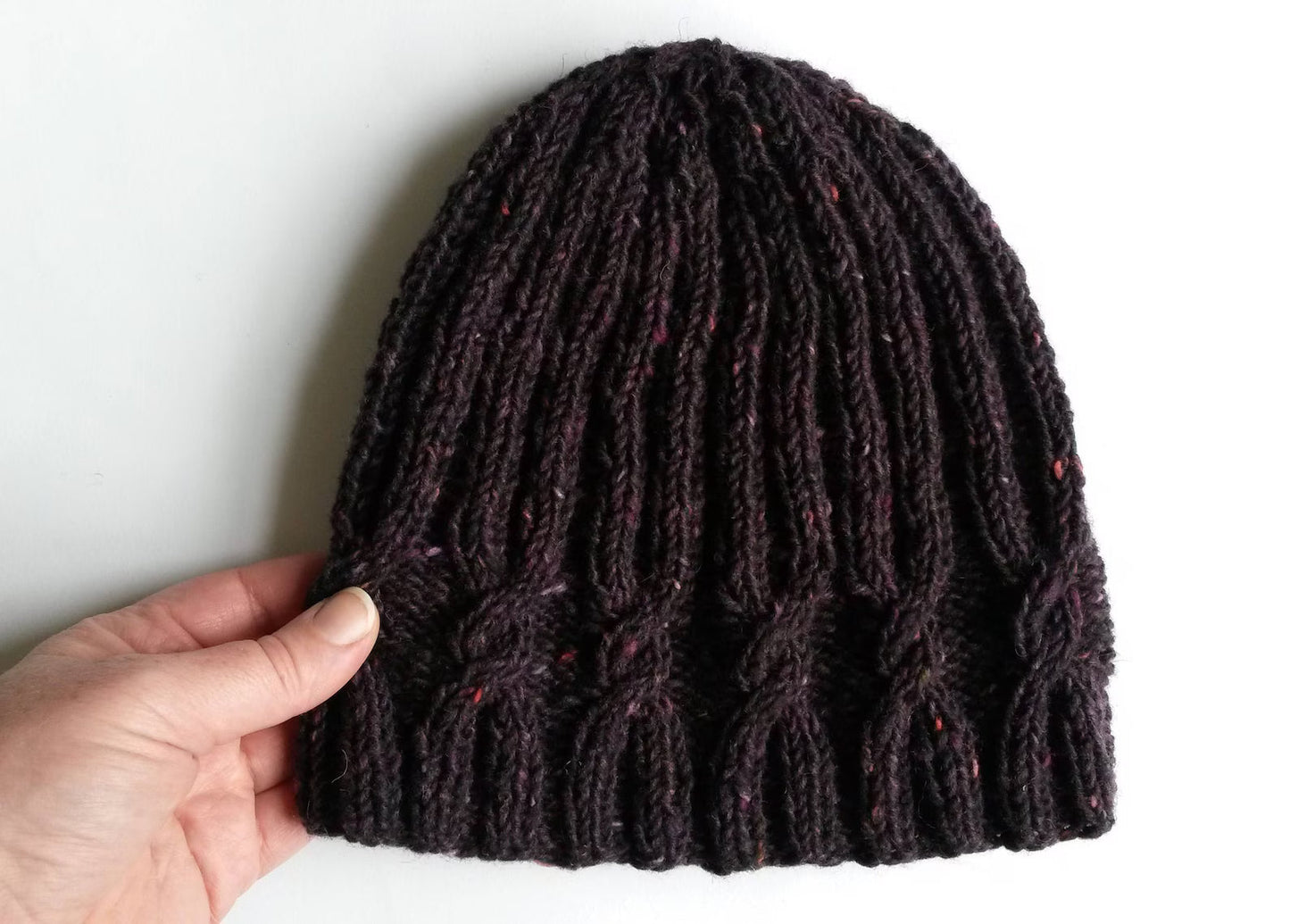 Simple Cable Knit Beanie Pattern