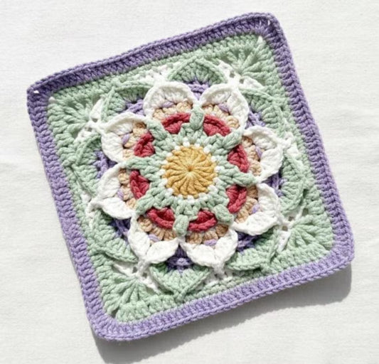 Sophie’s Garden Flower Granny Square Crochet Pattern