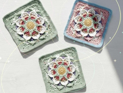 Sophie’s Garden Flower Granny Square Crochet Pattern