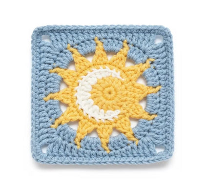 Sun & Moon Granny Square Crochet Pattern