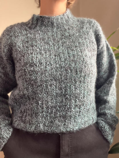 Tunisian Mock Neck Sweater Crochet Pattern