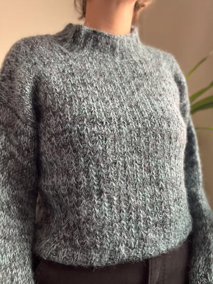Tunisian Mock Neck Sweater Crochet Pattern