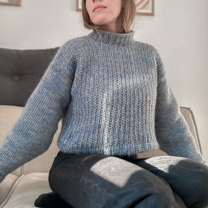 Tunisian Mock Neck Sweater Crochet Pattern