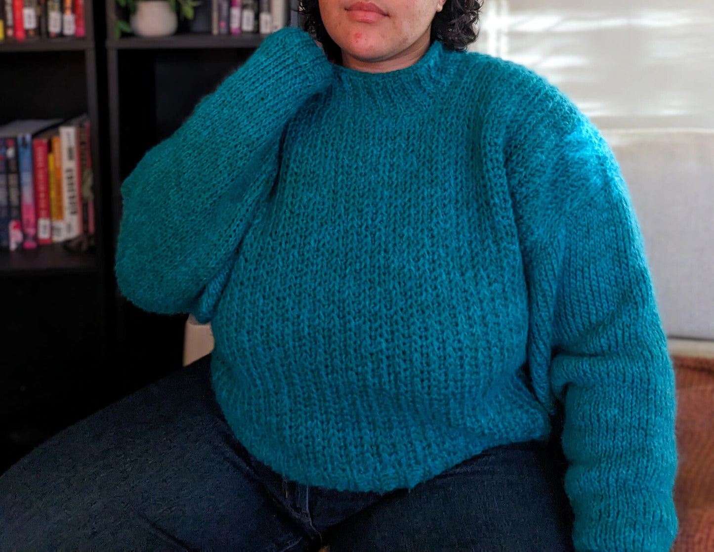 Tunisian Mock Neck Sweater Crochet Pattern