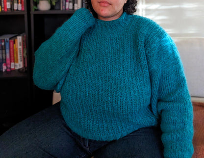 Tunisian Mock Neck Sweater Crochet Pattern