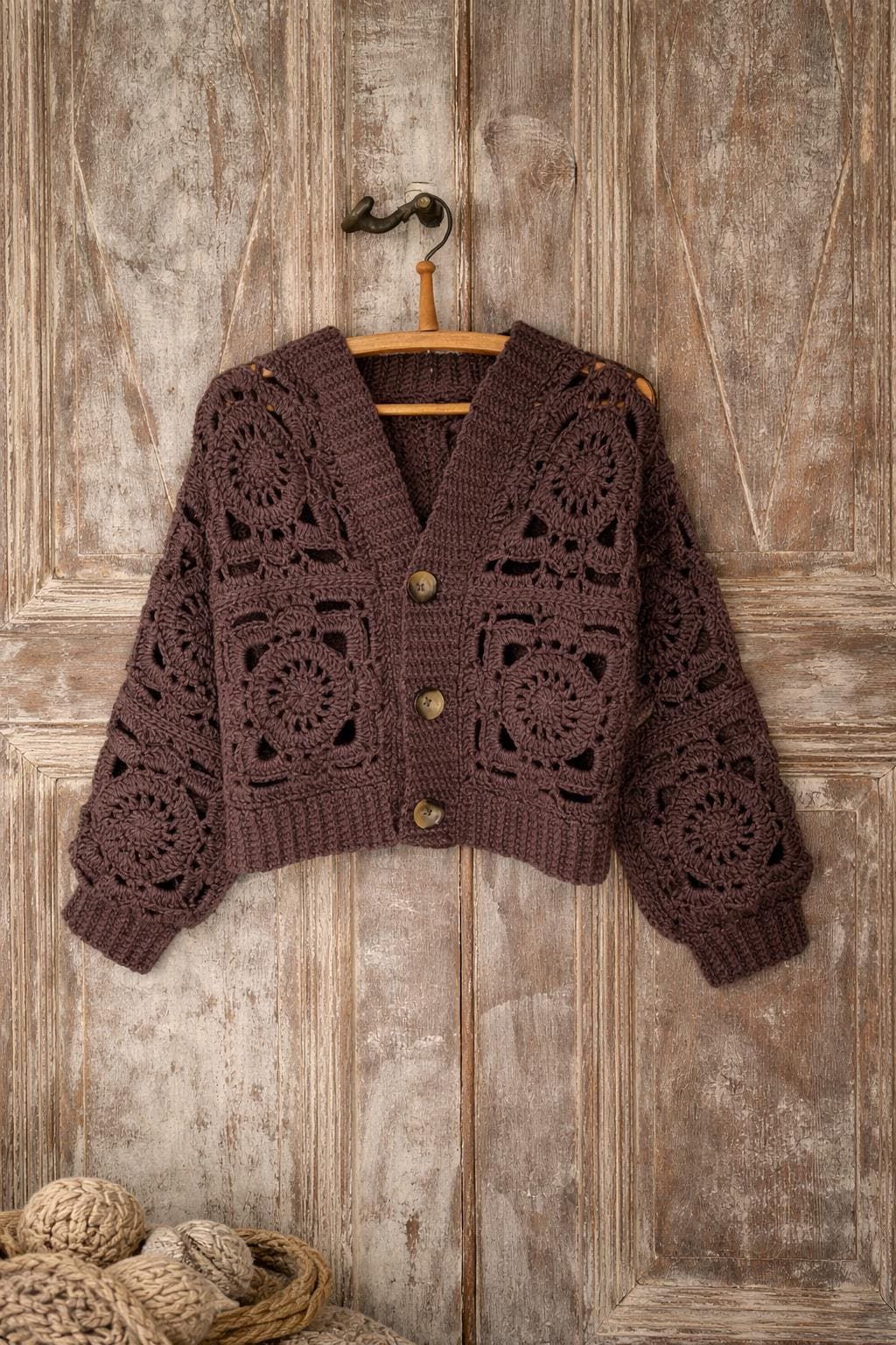 Teresa Granny Square Cardigan Crochet Pattern