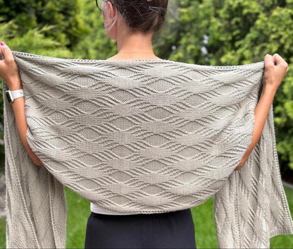 Textured Rectangular Shawl Knitting Pattern