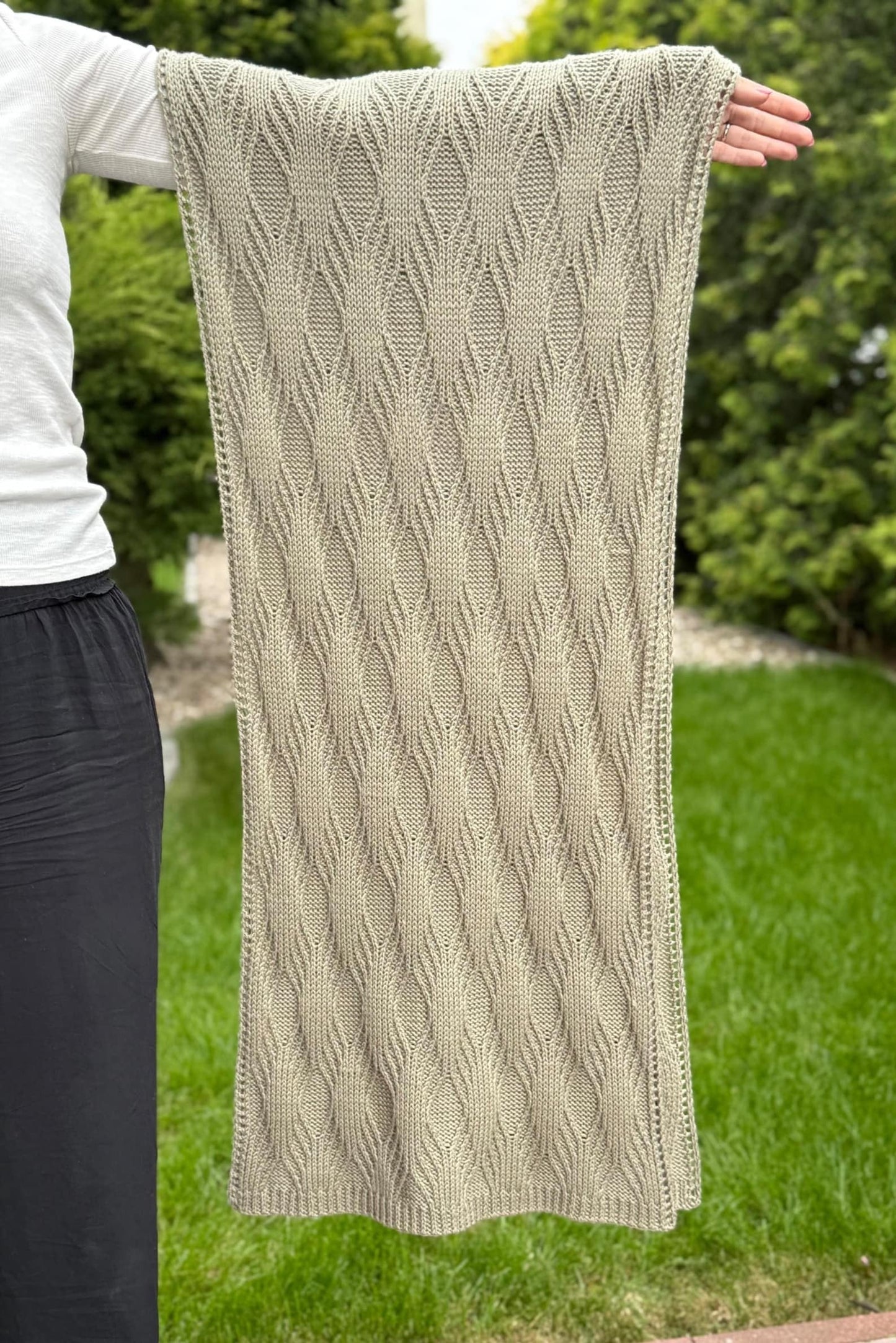 Textured Rectangular Shawl Knitting Pattern
