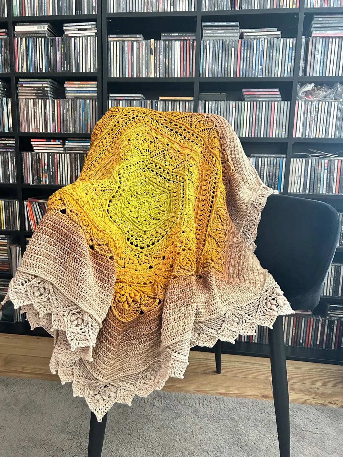 Lace Hexagon Shawl Crochet Pattern