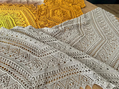 Lace Hexagon Shawl Crochet Pattern