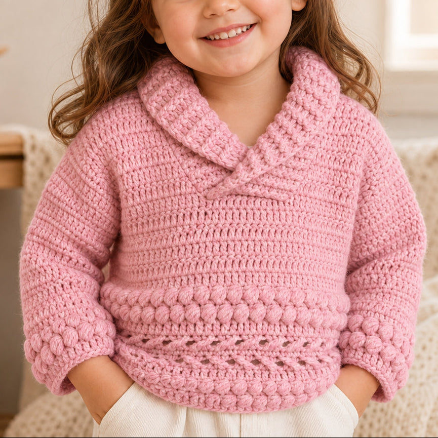 Shawl Collar Sweater Crochet Pattern