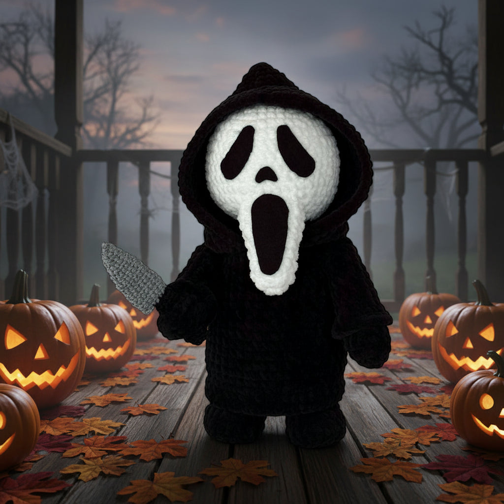 Ghostface Scream Amigurumi Crochet Pattern