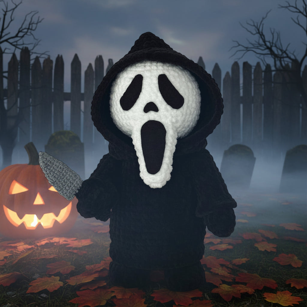 Ghostface Scream Amigurumi Crochet Pattern