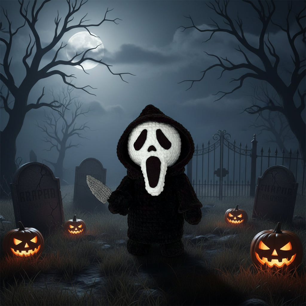 Ghostface Scream Amigurumi Crochet Pattern