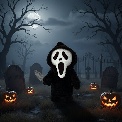 Ghostface Scream Amigurumi Crochet Pattern