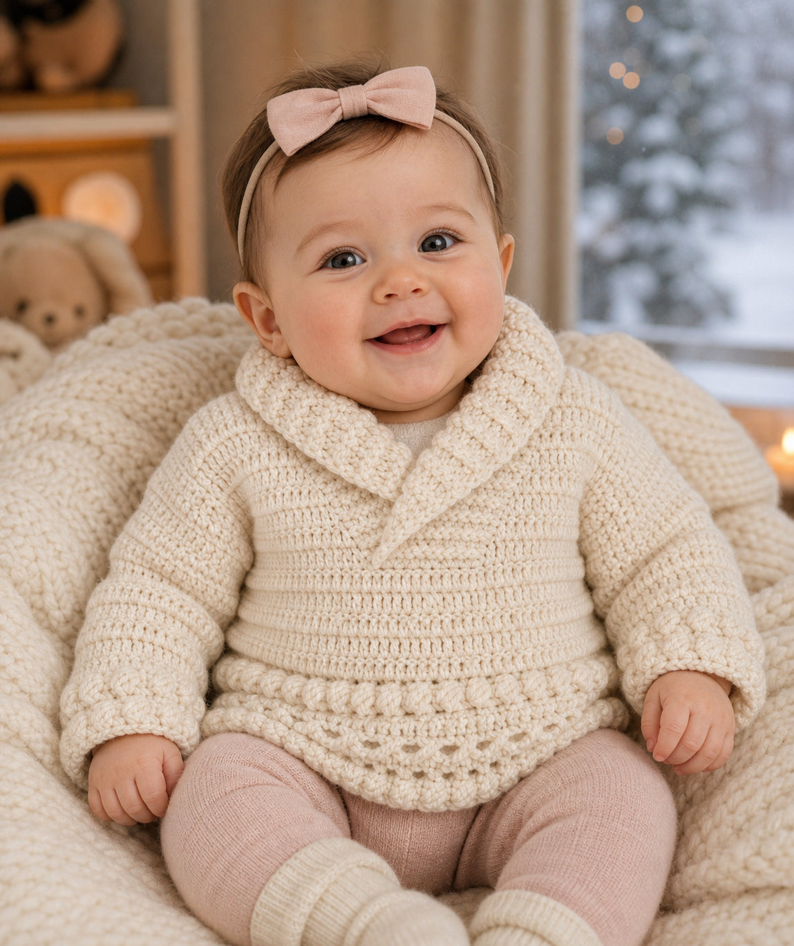 Shawl Collar Sweater Crochet Pattern