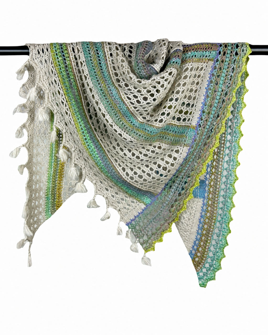 Textured Lace Triangle Shawl Crochet Pattern