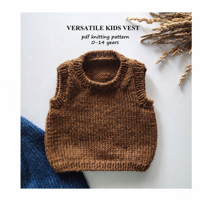 Versatile Kids Vest Knitting Pattern