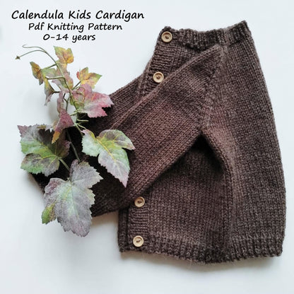 Calendula Kids Cardigan Knitting Pattern