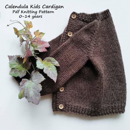 Calendula Kids Cardigan Knitting Pattern